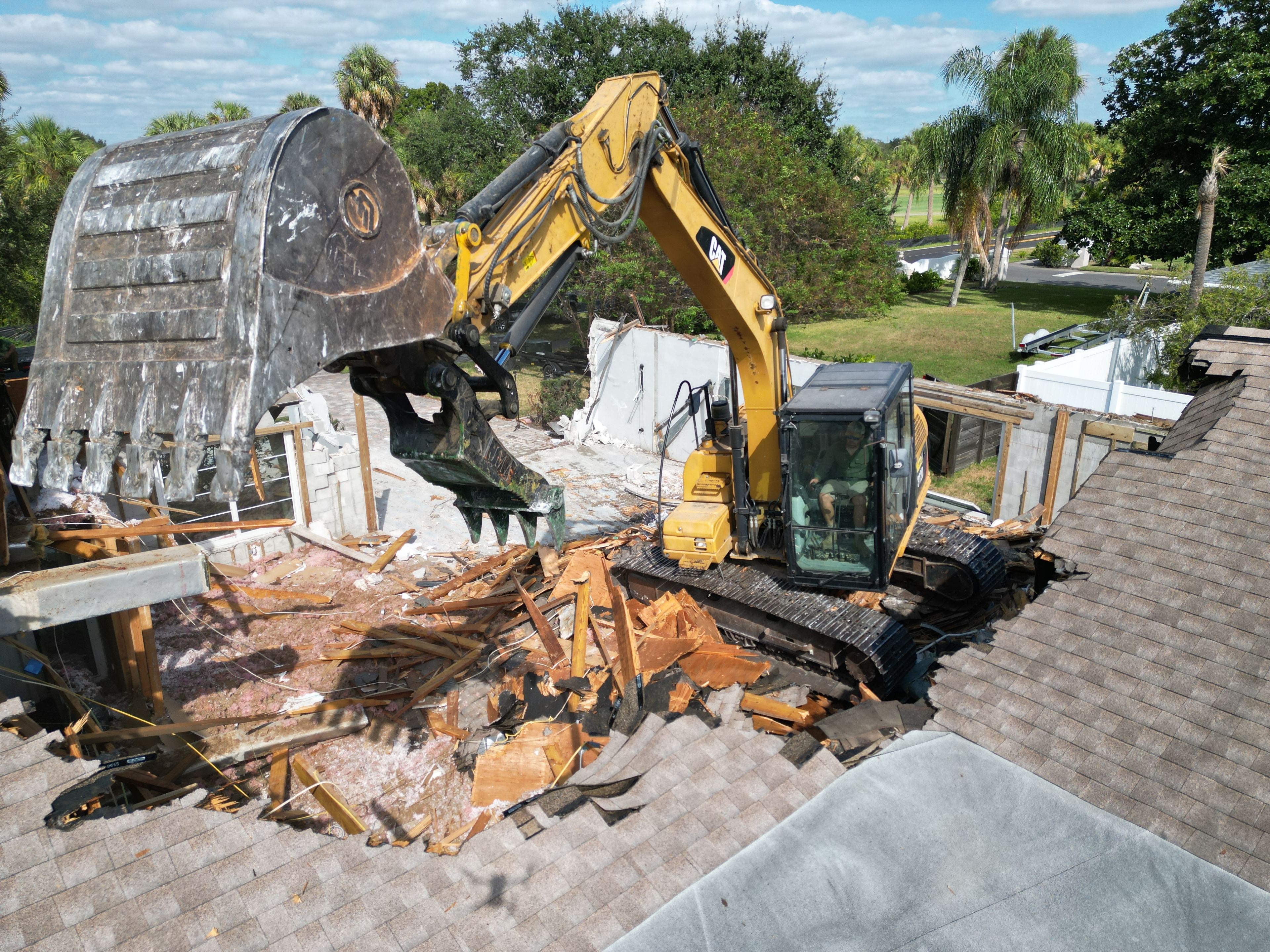 Demolition project — structure tear-down